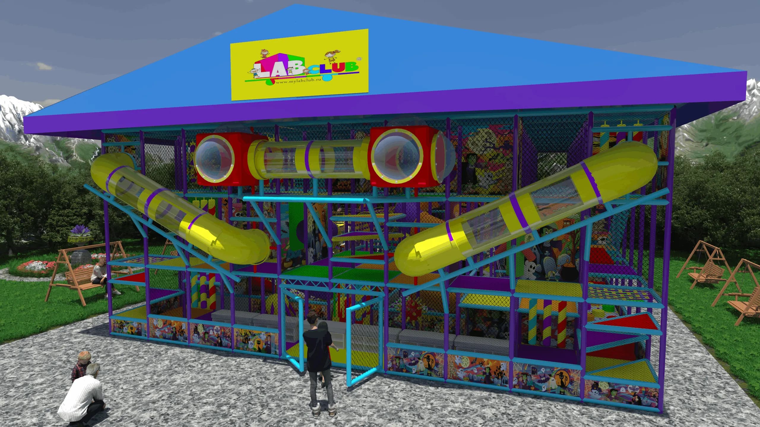 Игровой лабиринт «Лабиринт Радуги»