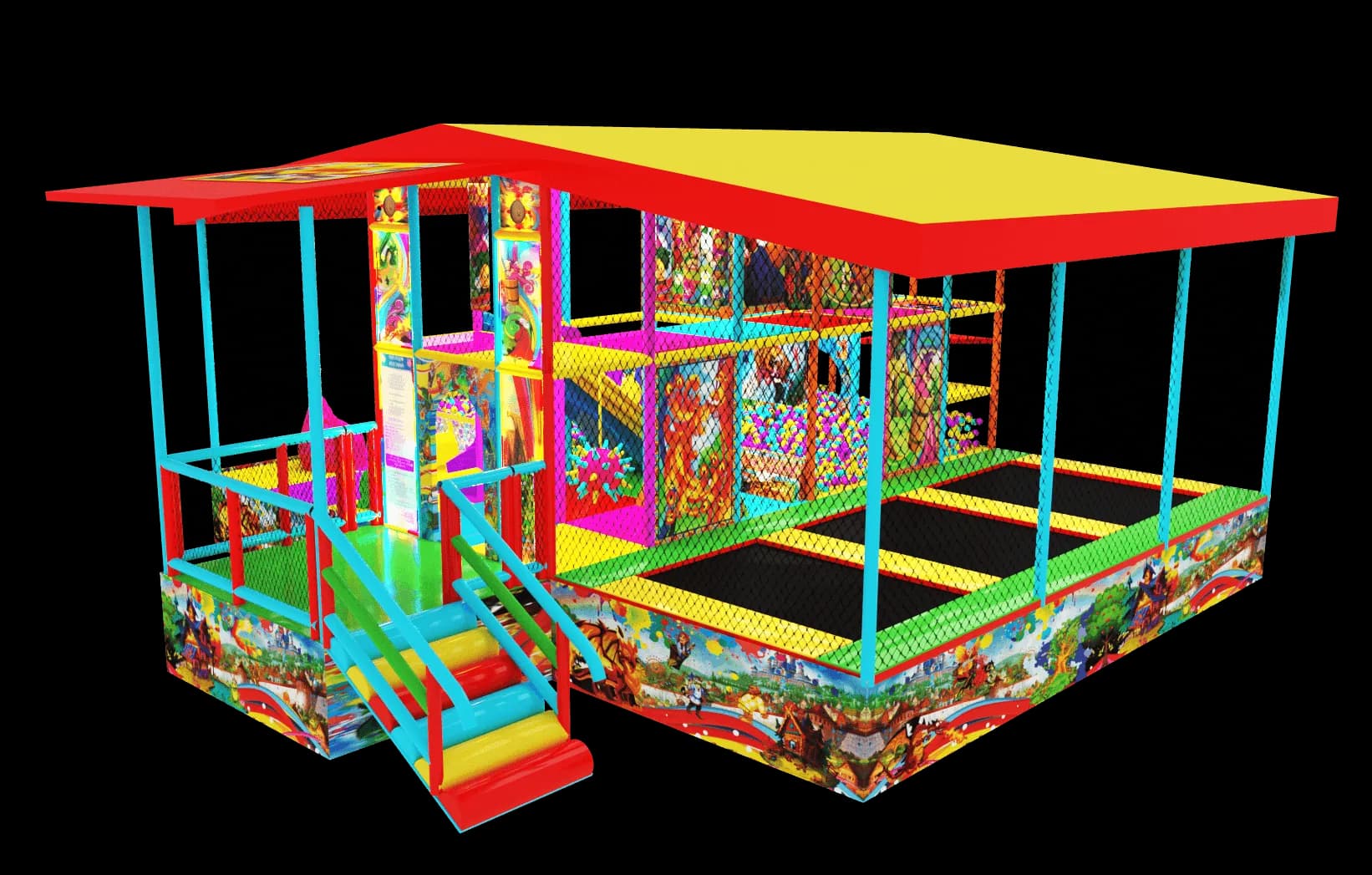 Игровой мобильный лабиринт: «Русские сказки» - 6.3 м