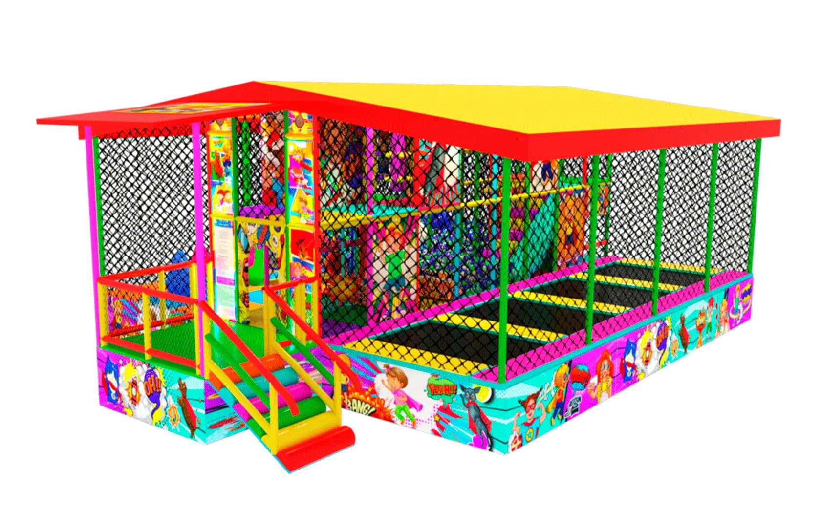 Мобильный игровой лабиринт «Комиксы» - 8.2 м