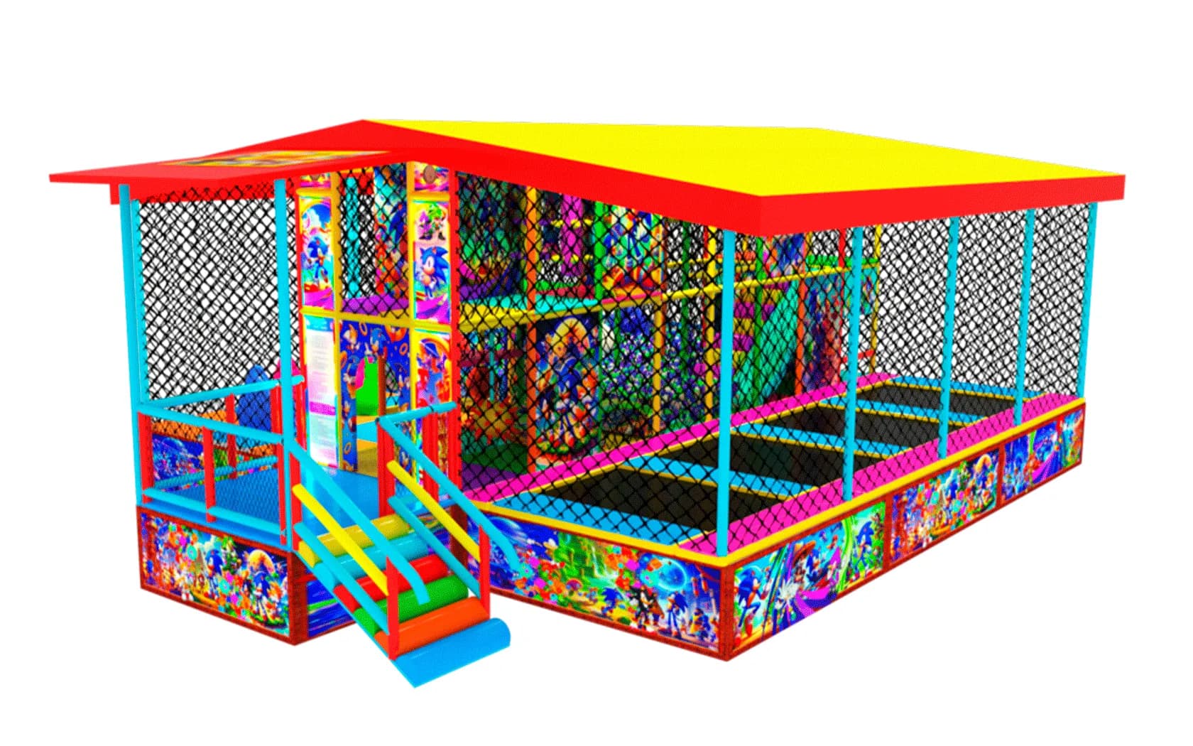 Мобильный игровой лабиринт «Соник» - 8 м