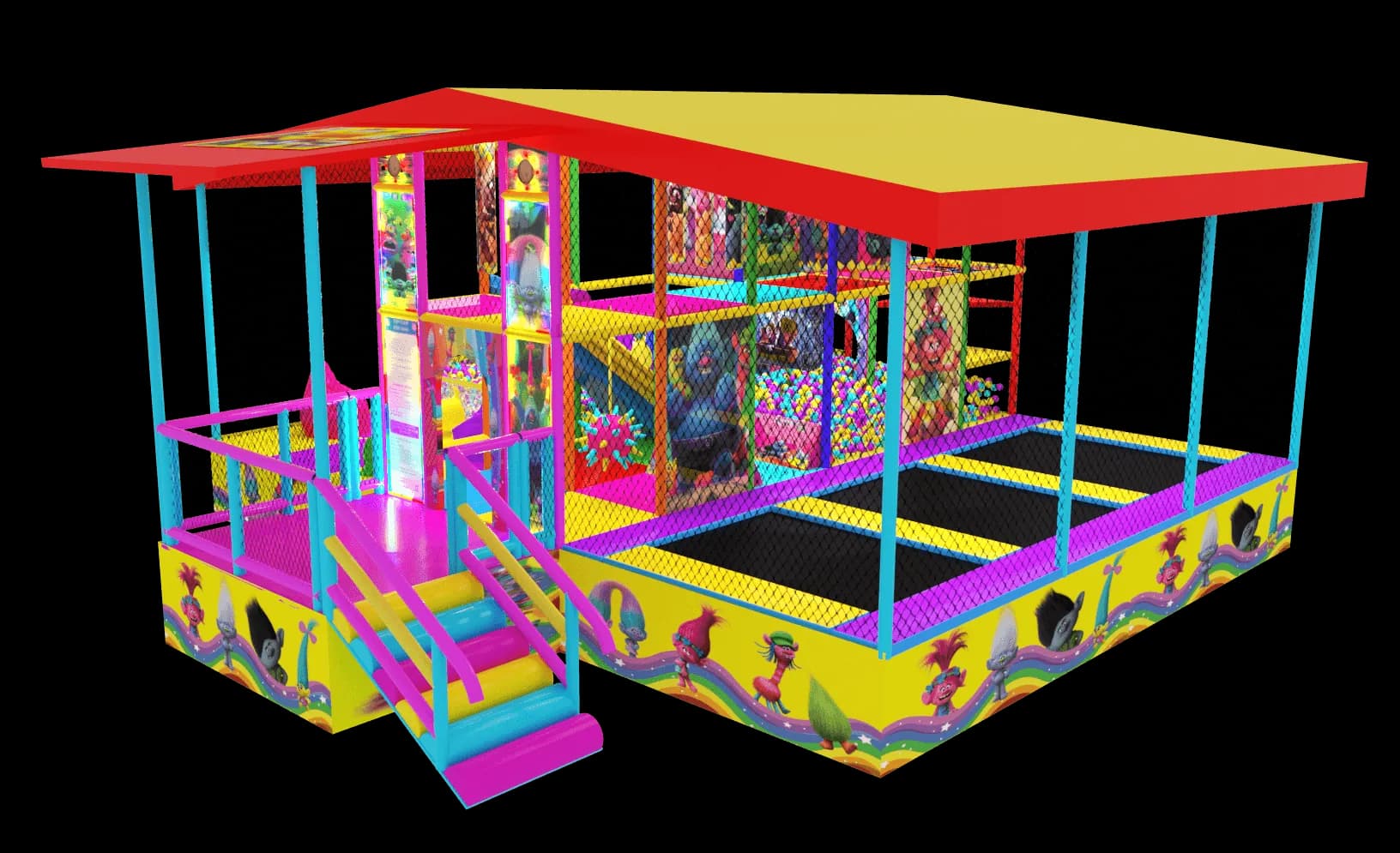 Мобильный лабиринт "Дом троллей" 6.3м.