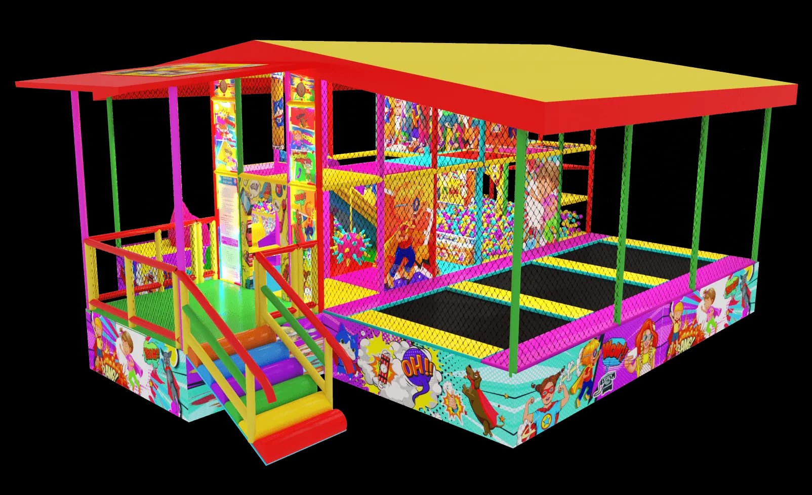 Мобильный лабиринт "Комиксы" 6.3м.