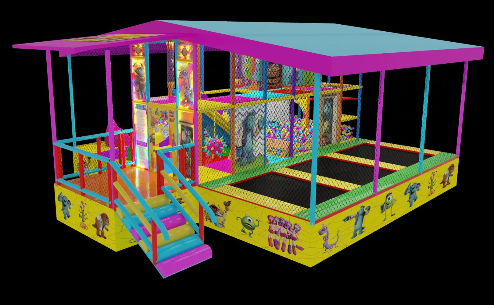 Мобильный лабиринт "Корпорация монстров" 6.3м.