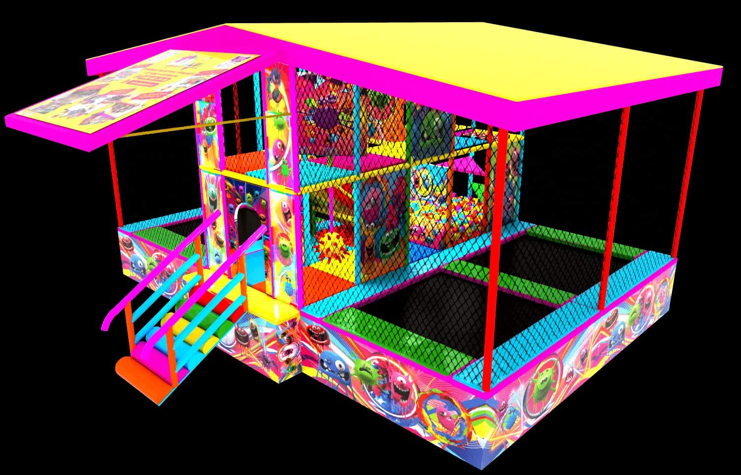 Мобильный лабиринт "Слаймы" 5.40м.